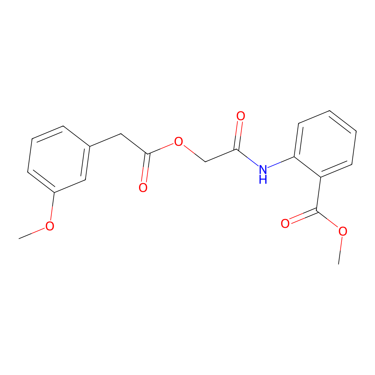Methyl 2-[({[(3-methoxyphenyl)acetyl]oxy}acetyl)amino]benzoate molecular structure, CAS 1004127-10-9