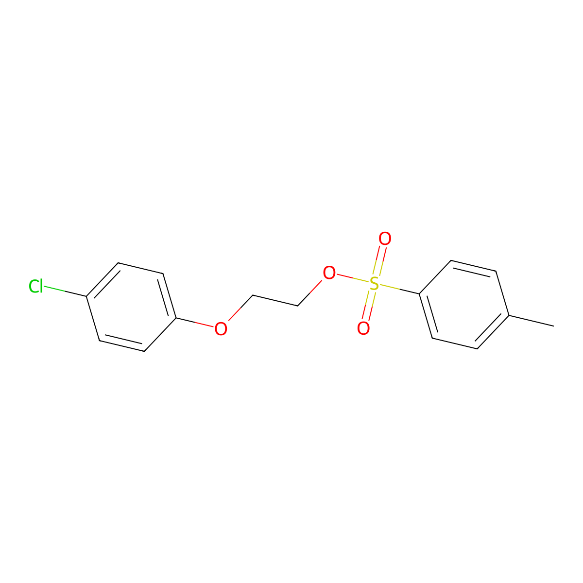 2-(4-Chlorophenoxy)ethyl 4-methylbenzene-1-sulfonate molecular structure, CAS 100415-75-6