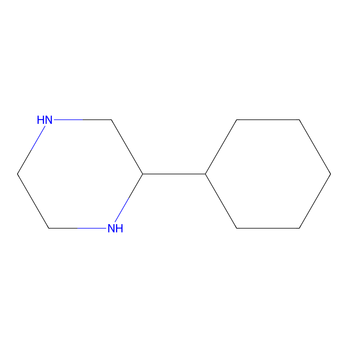 2-Cyclohexyl-piperazine molecular structure, CAS 100416-31-7