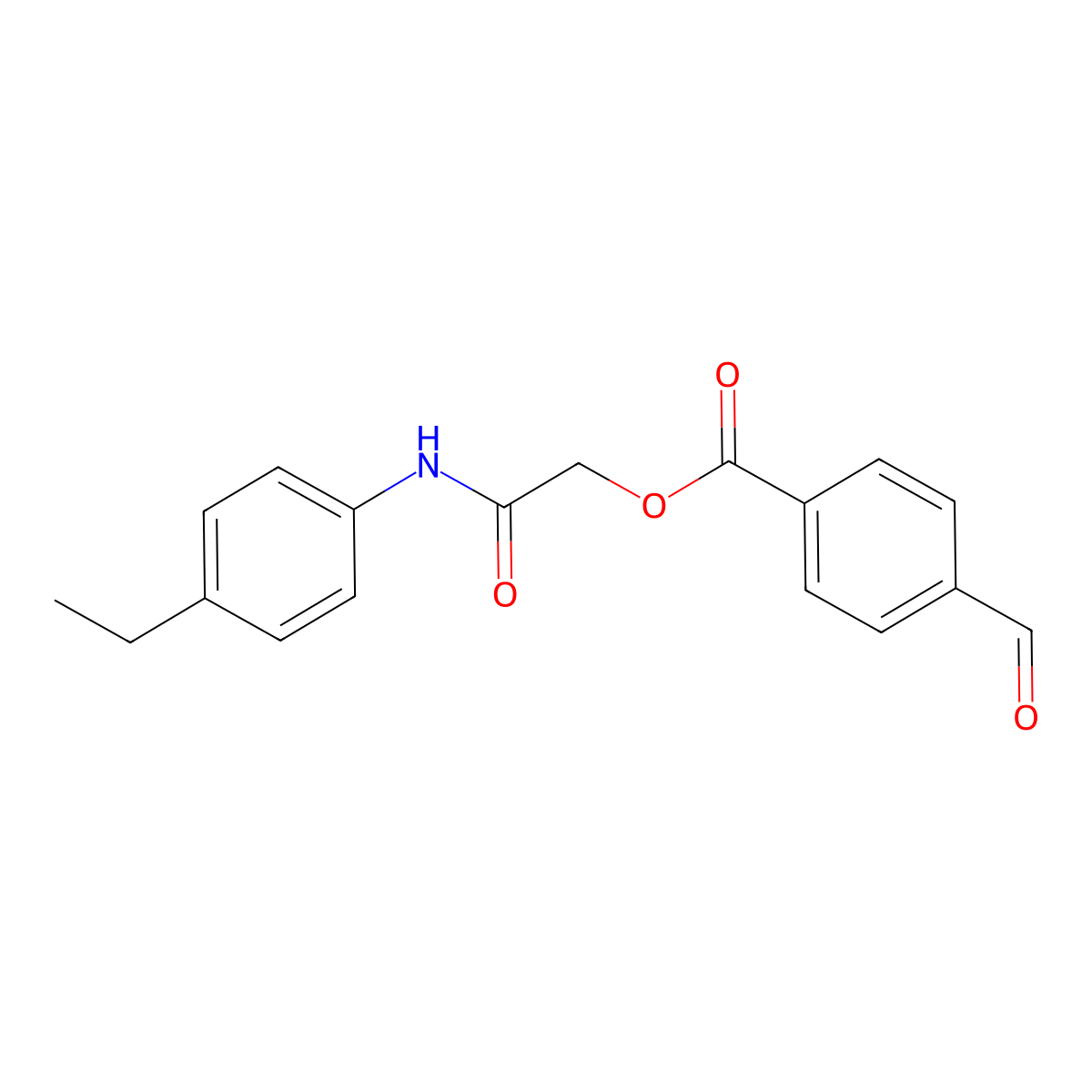 [2-(4-Ethylanilino)-2-oxoethyl] 4-formylbenzoate molecular structure, CAS 1004160-05-7
