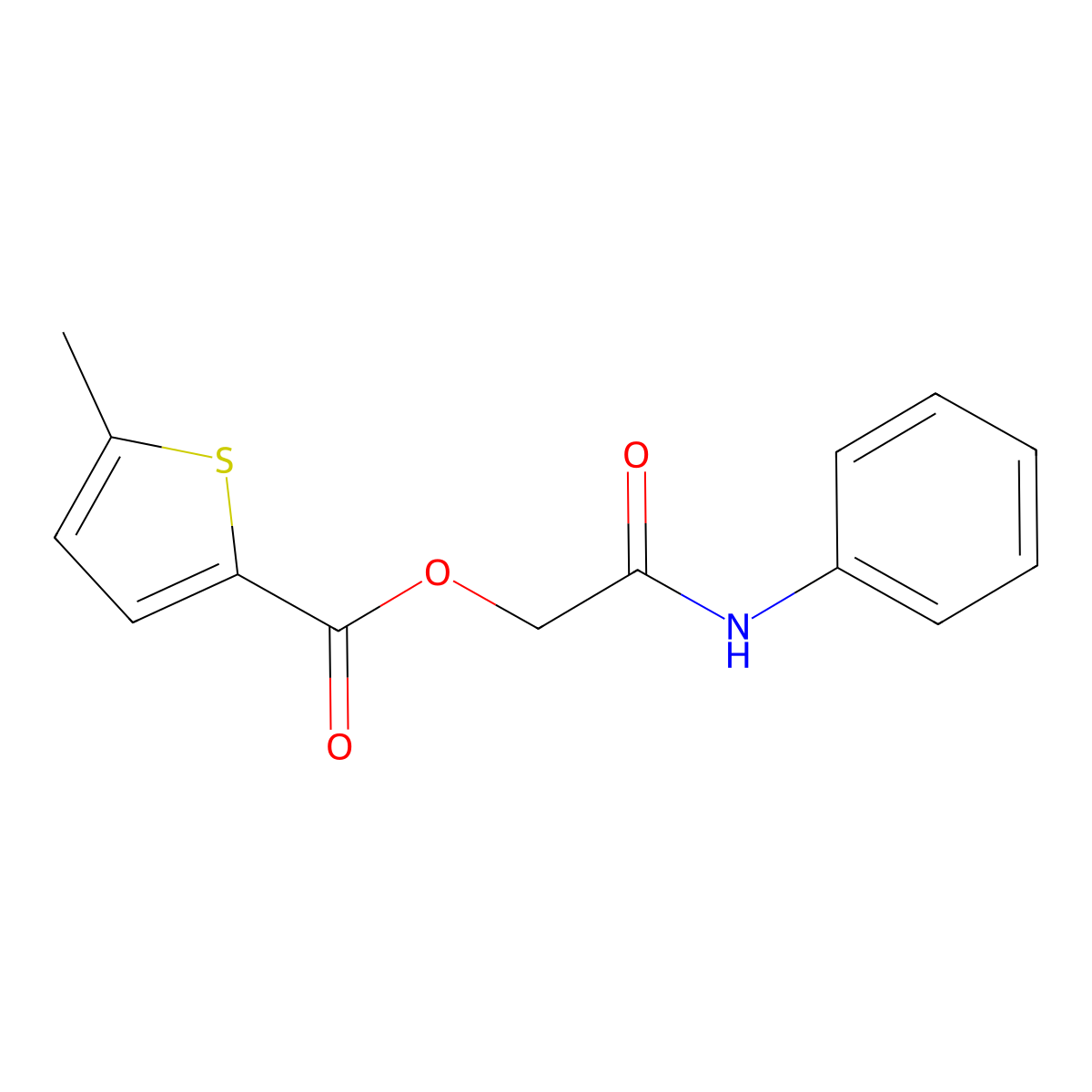 (2-Anilino-2-oxoethyl) 5-methylthiophene-2-carboxylate molecular structure, CAS 1004161-08-3