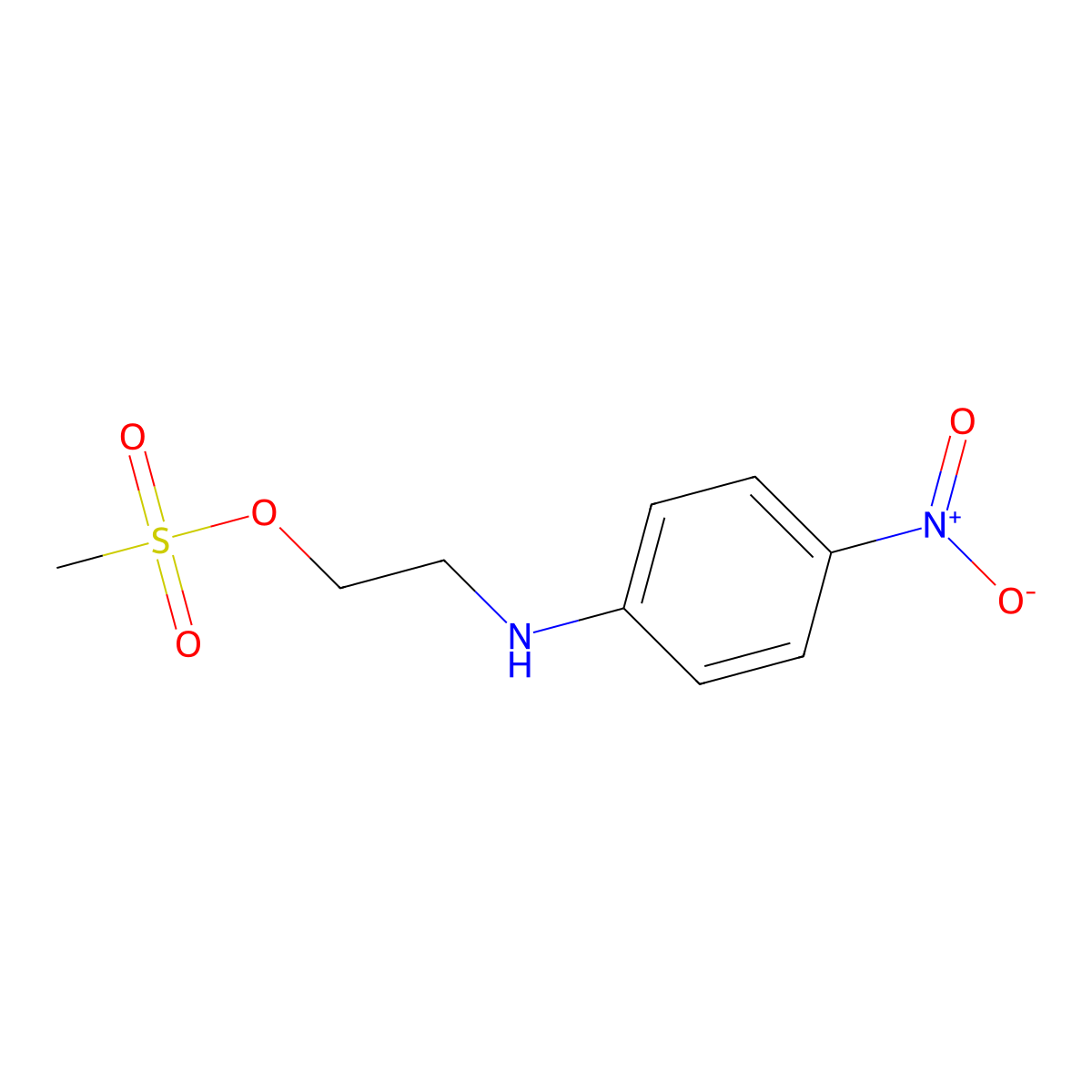 2-(4-Nitrophenylamino)ethyl methanesulfonate molecular structure, CAS 100418-51-7