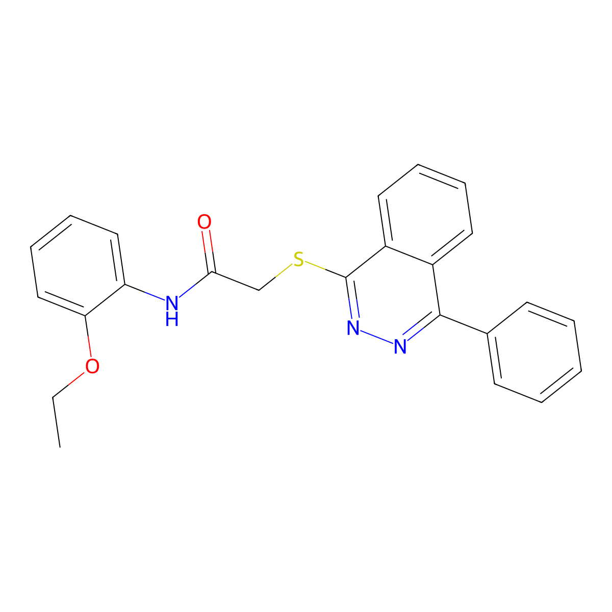 N-(2-ethoxyphenyl)-2-[(4-phenylphthalazin-1-yl)sulfanyl]acetamide molecular structure, CAS 1004184-58-0