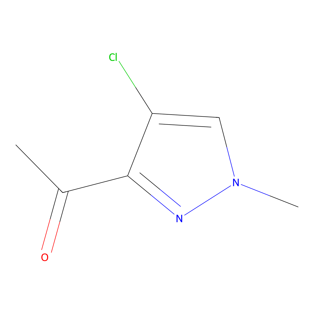 1-(4-chloro-1-methyl-1H-pyrazol-3-yl)ethanone molecular structure, CAS 1004194-08-4
