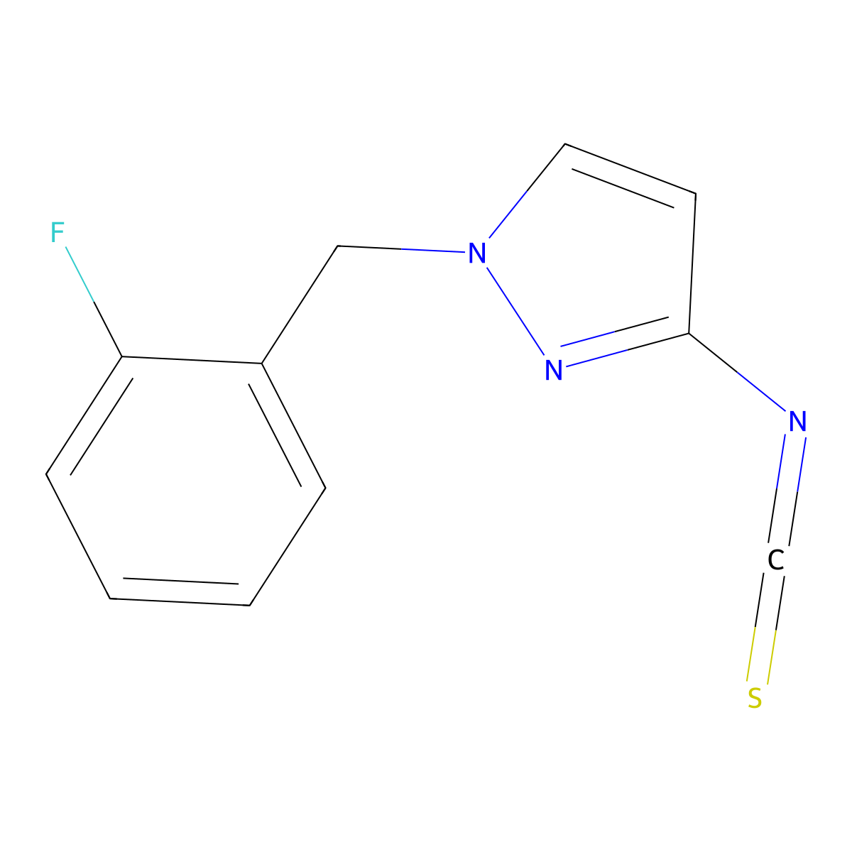 1-(2-Fluoro-benzyl)-3-isothiocyanato-1H-pyrazole molecular structure, CAS 1004194-40-4