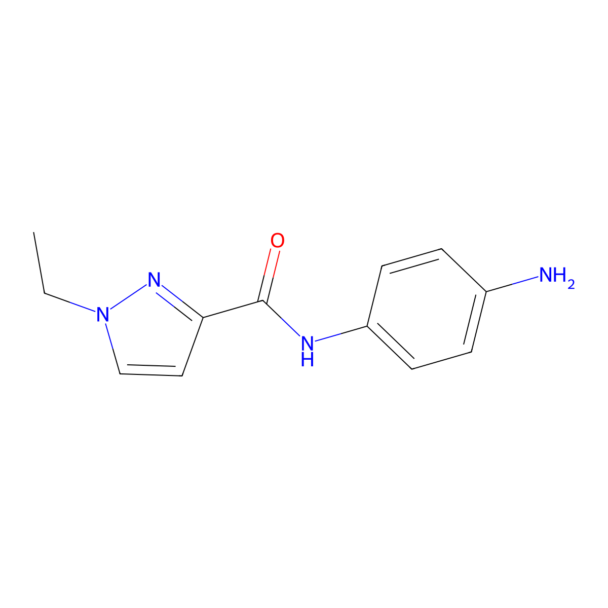 N-(4-aminophenyl)-1-ethyl-1H-pyrazole-3-carboxamide molecular structure, CAS 1004194-64-2