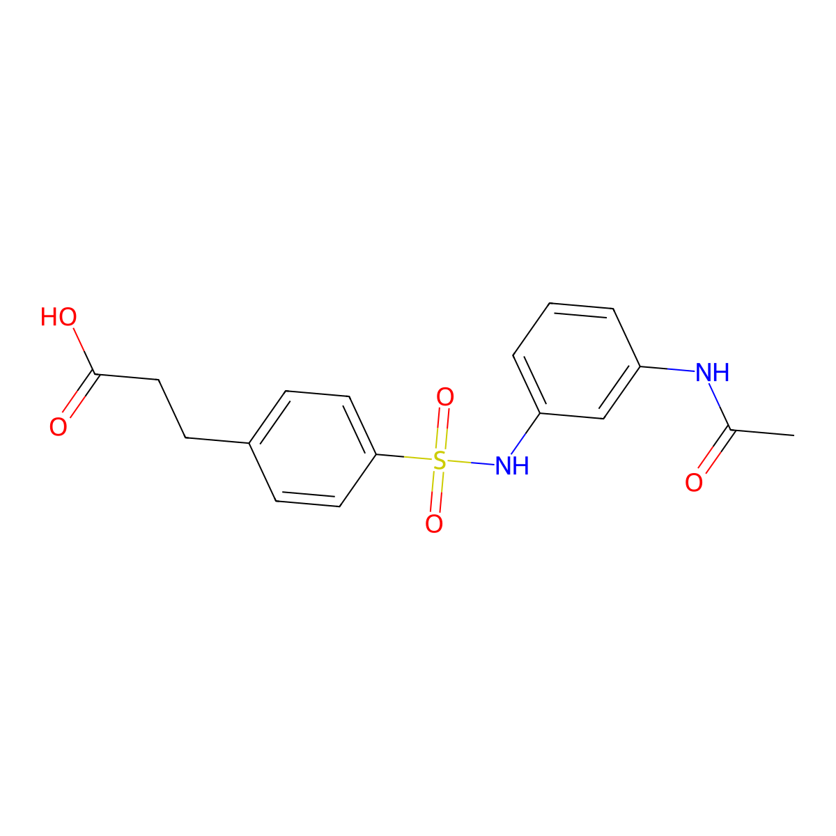 3-[4-[(3-acetamidophenyl)sulfamoyl]phenyl]propanoic Acid molecular structure, CAS 1004198-50-8