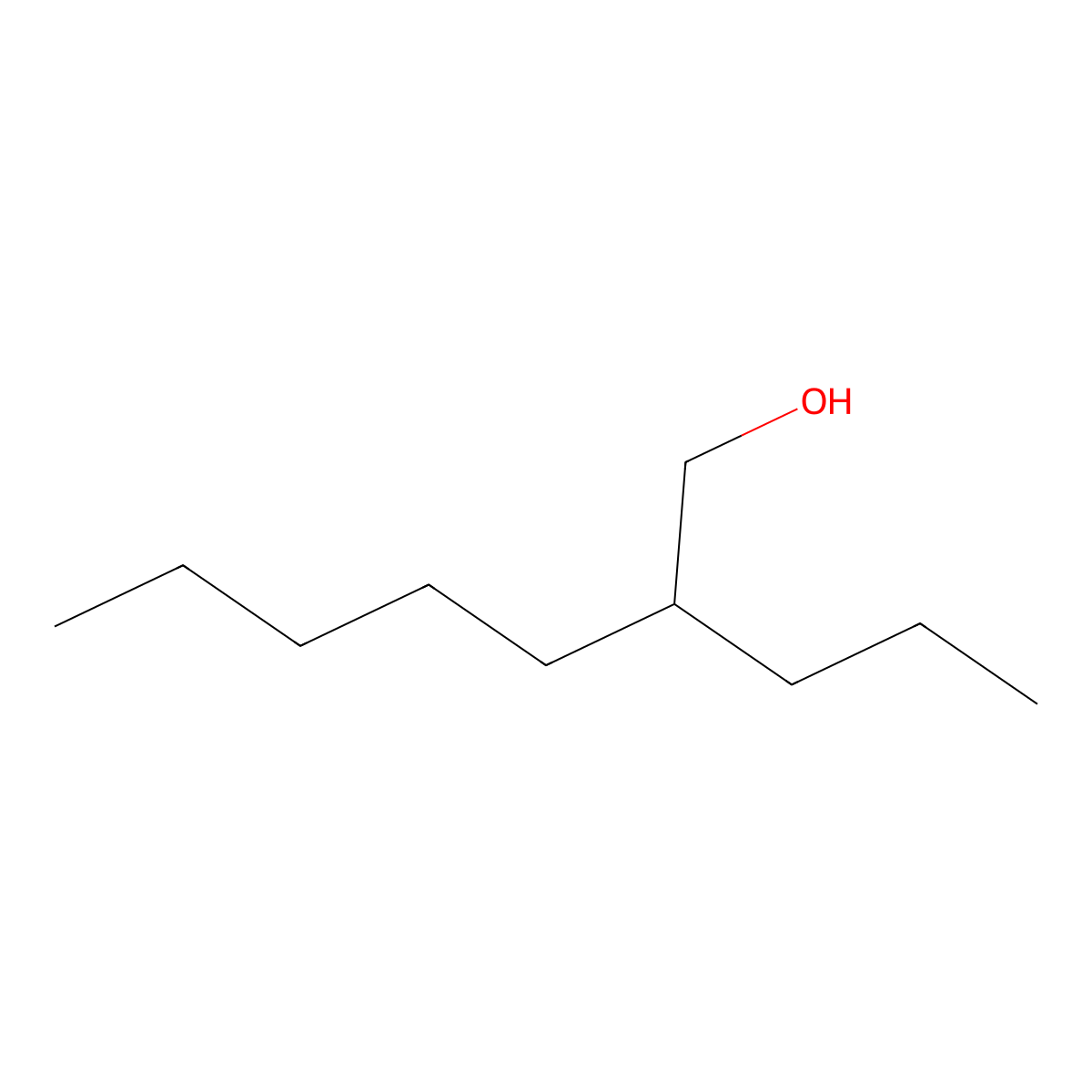2-Propyl-1-heptanol molecular structure, CAS 10042-59-8