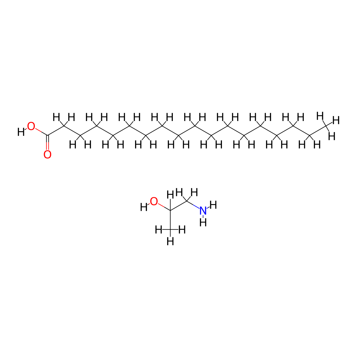 Octadecanoic acid, compd. with 1-amino-2-propanol (1:1) molecular structure, CAS 10042-65-6