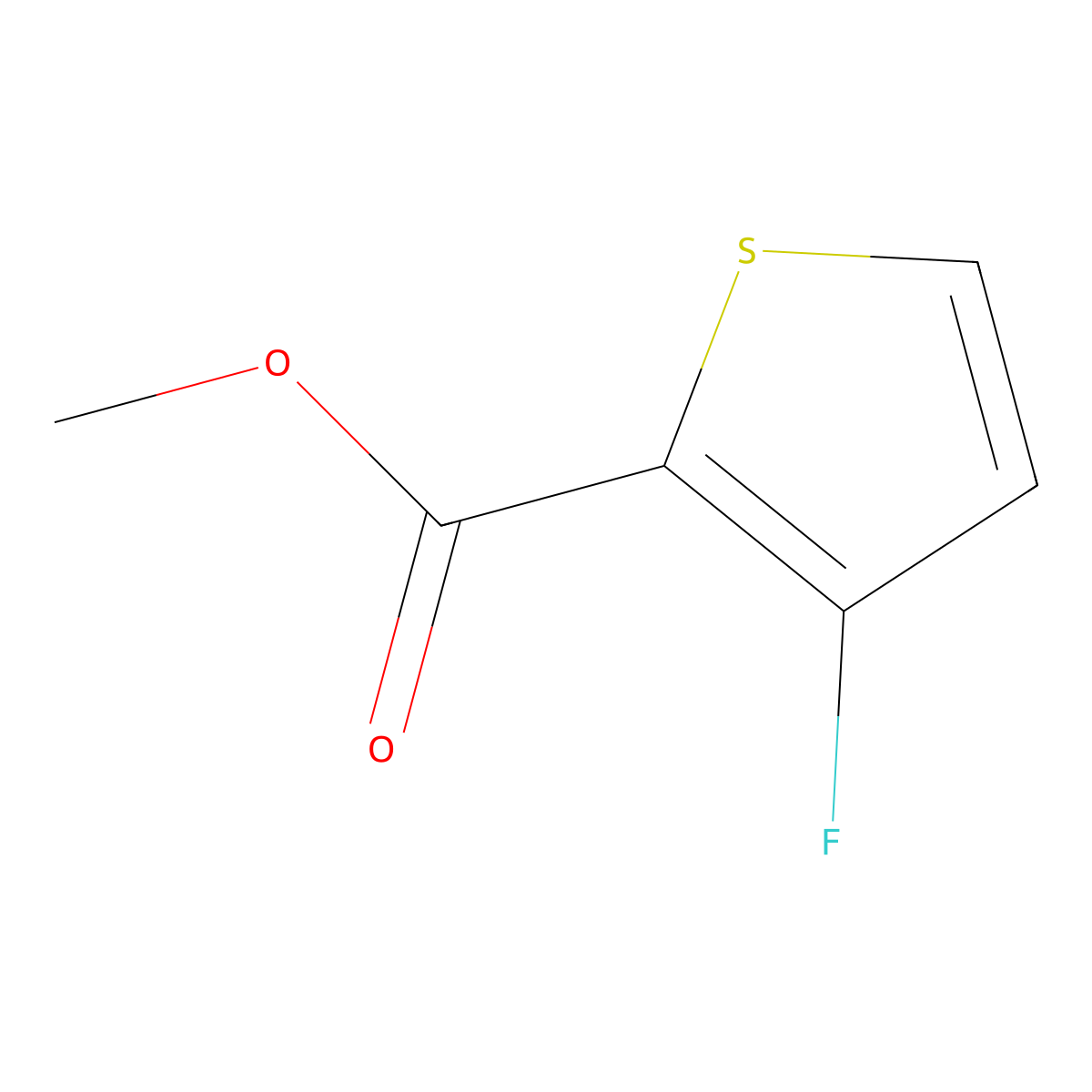 Methyl 3-fluorothiophene-2-carboxylate molecular structure, CAS 100421-52-1