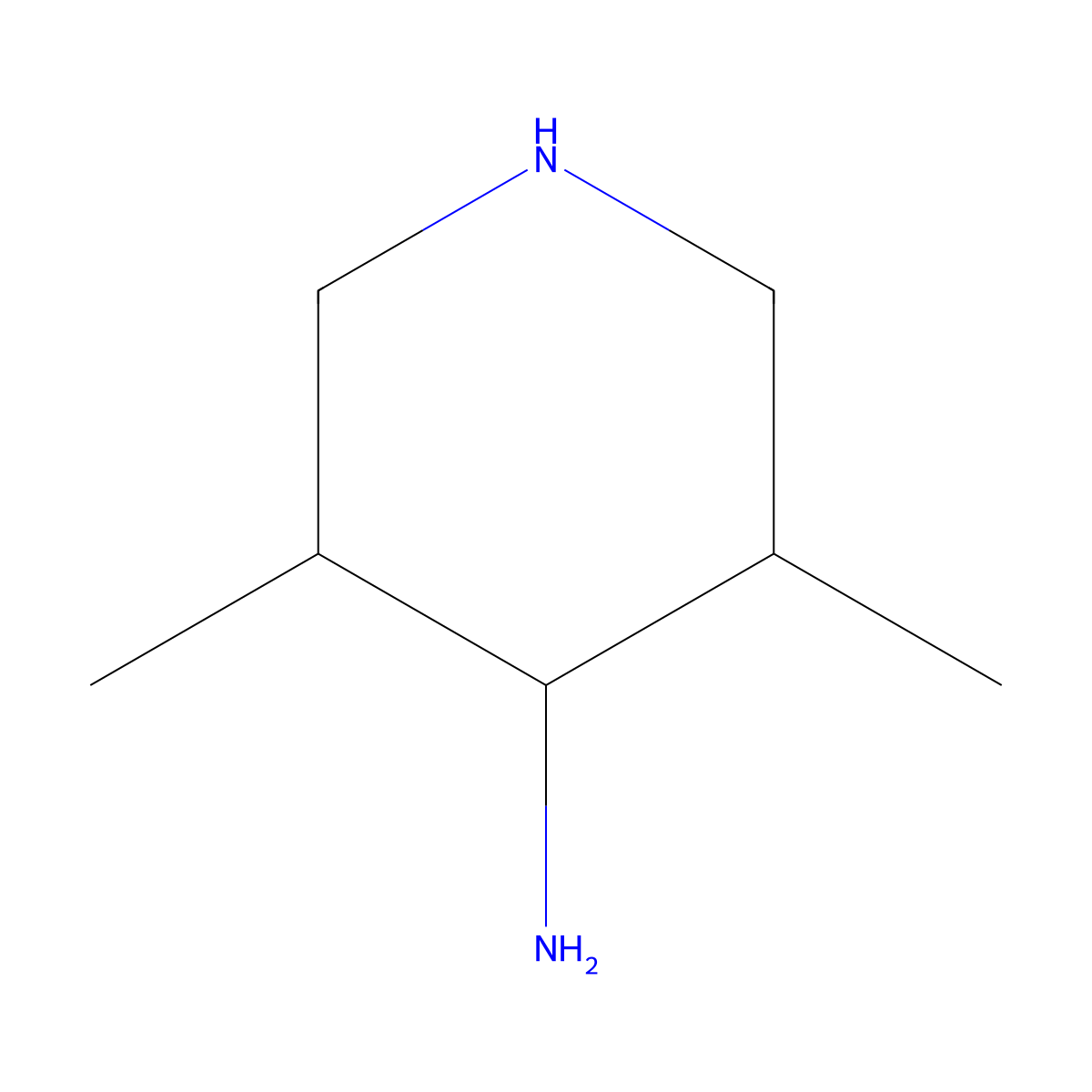 4-Piperidinamine, 3,5-dimethyl- molecular structure, CAS 100421-66-7