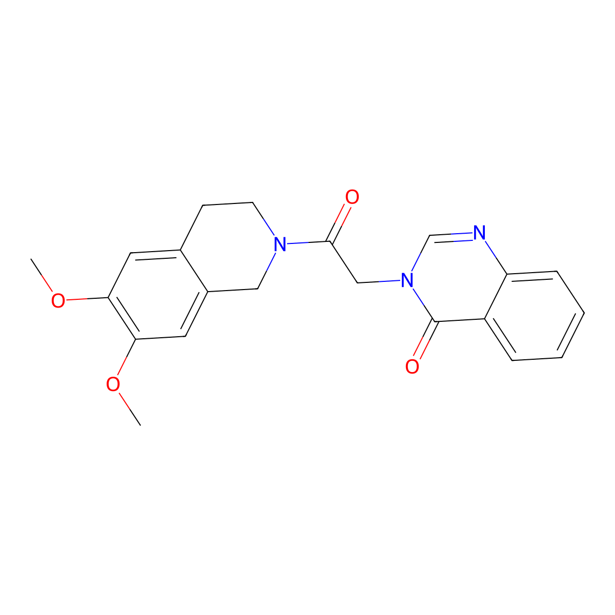 3-[2-(6,7-dimethoxy-3,4-dihydroisoquinolin-2(1H)-yl)-2-oxoethyl]quinazolin-4(3H)-one molecular structure, CAS 1004250-00-3