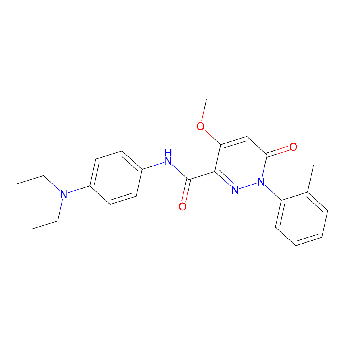 N-[4-(diethylamino)phenyl]-4-methoxy-1-(2-methylphenyl)-6-oxo-1,6-dihydropyridazine-3-carboxamide molecular structure, CAS 1004253-24-0