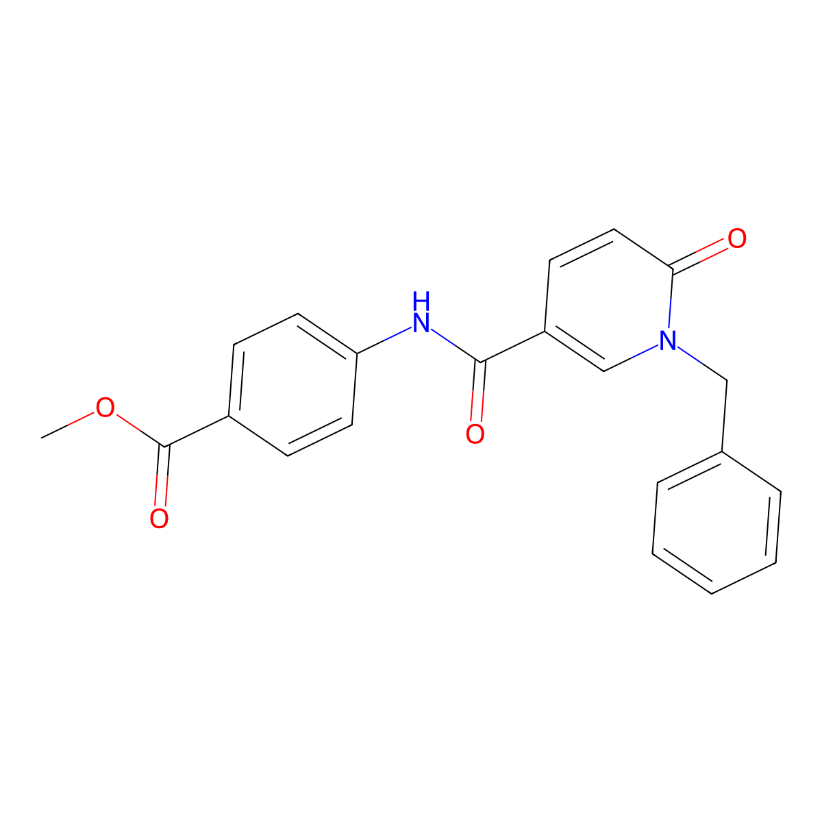 Methyl 4-[(1-benzyl-6-oxopyridine-3-carbonyl)amino]benzoate molecular structure, CAS 1004256-23-8