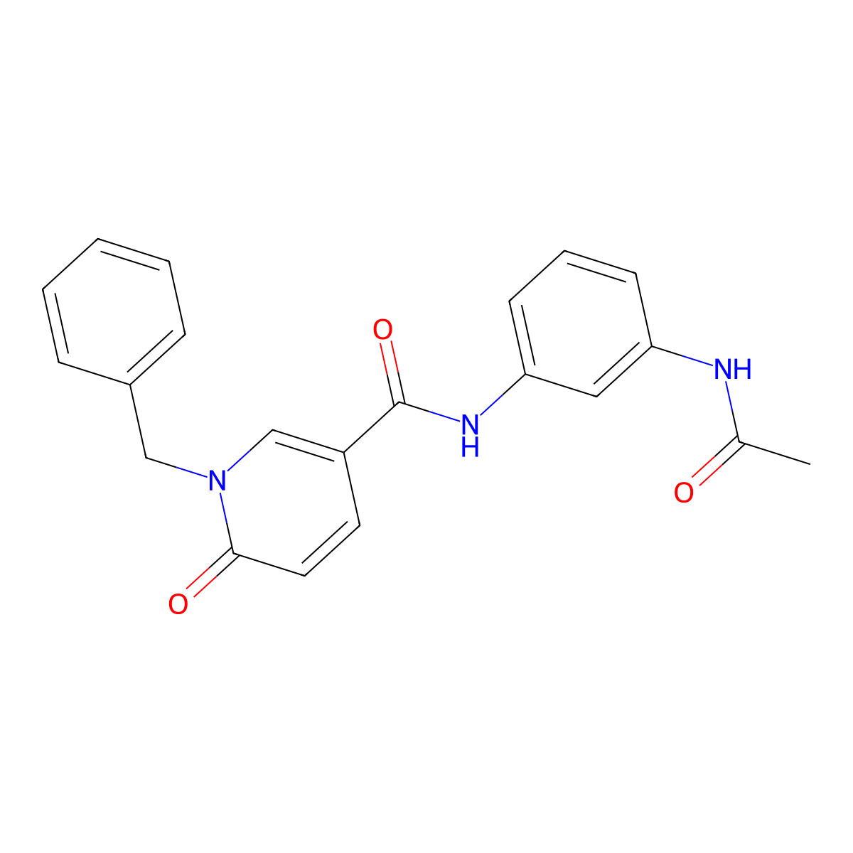 N-(3-acetamidophenyl)-1-benzyl-6-oxopyridine-3-carboxamide molecular structure, CAS 1004256-52-3