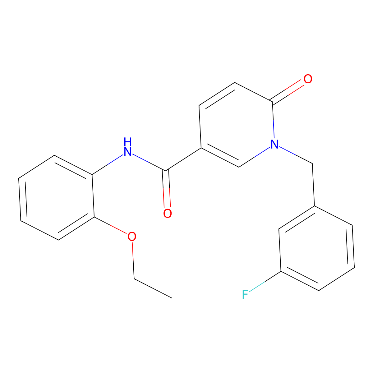 N-(2-ethoxyphenyl)-1-[(3-fluorophenyl)methyl]-6-oxopyridine-3-carboxamide molecular structure, CAS 1004256-70-5