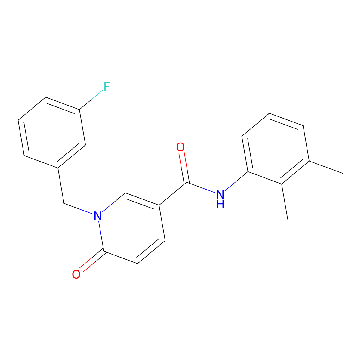 N-(2,3-dimethylphenyl)-1-[(3-fluorophenyl)methyl]-6-oxopyridine-3-carboxamide molecular structure, CAS 1004256-94-3