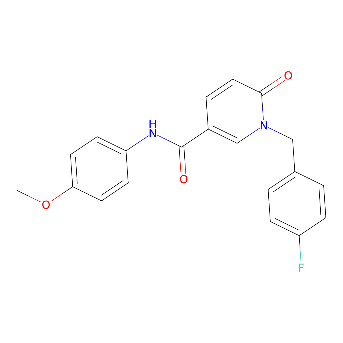 1-[(4-fluorophenyl)methyl]-N-(4-methoxyphenyl)-6-oxopyridine-3-carboxamide molecular structure, CAS 1004257-09-3