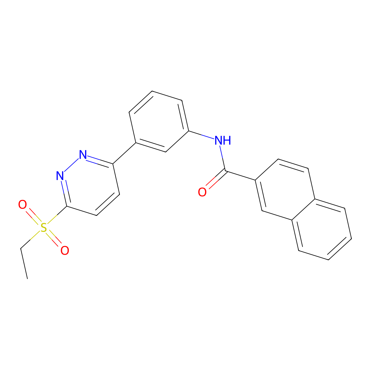 N-(3-(6-(ethylsulfonyl)pyridazin-3-yl)phenyl)-2-naphthamide molecular structure, CAS 1004258-10-9