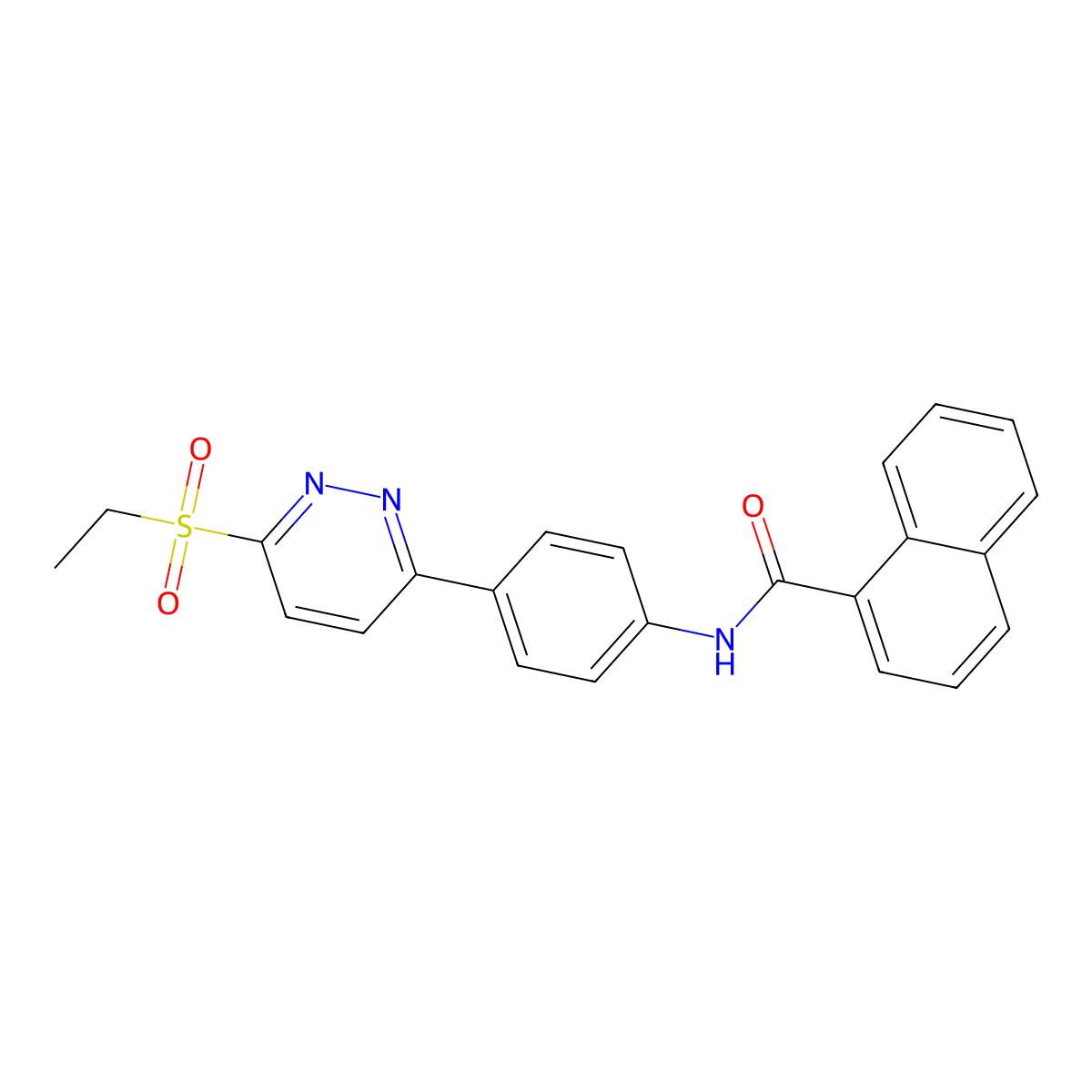 N-(4-(6-(ethylsulfonyl)pyridazin-3-yl)phenyl)-1-naphthamide molecular structure, CAS 1004258-11-0