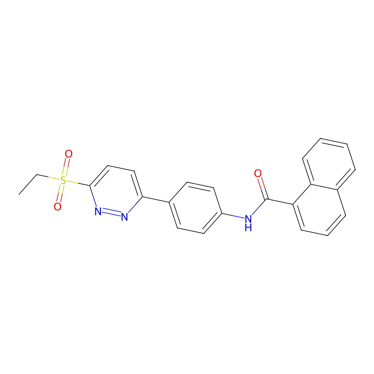 N-(4-(6-(ethylsulfonyl)pyridazin-3-yl)phenyl)-1-naphthamide molecular structure, CAS 1004258-11-0