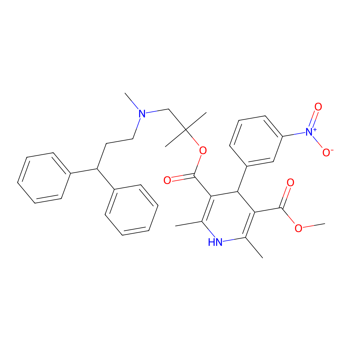 Lercanidipine molecular structure, CAS 100427-26-7