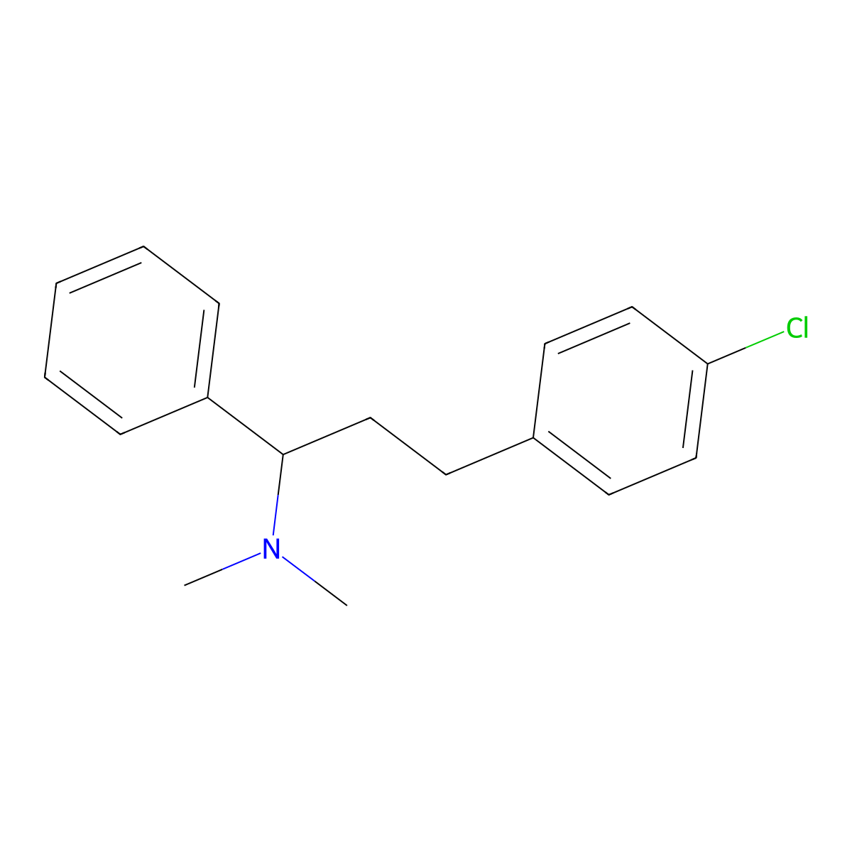 3-(4-Chlorophenyl)-N,N-dimethyl-1-phenylpropan-1-amine molecular structure, CAS 100427-87-0