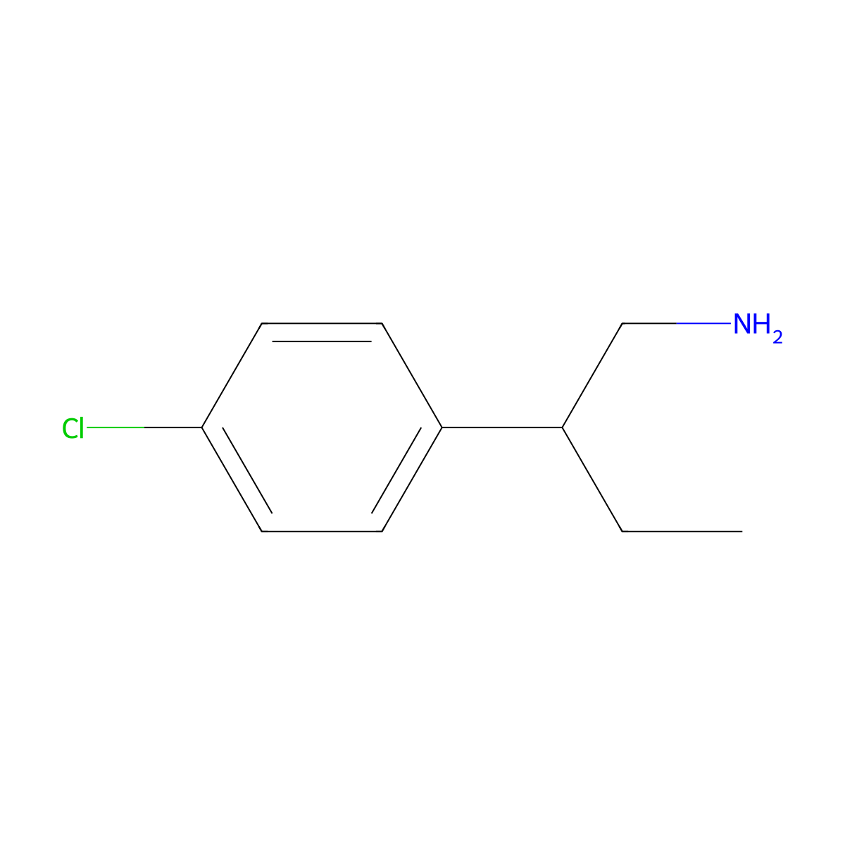 2-(4-Chlorophenyl)butan-1-amine molecular structure, CAS 1004282-38-5