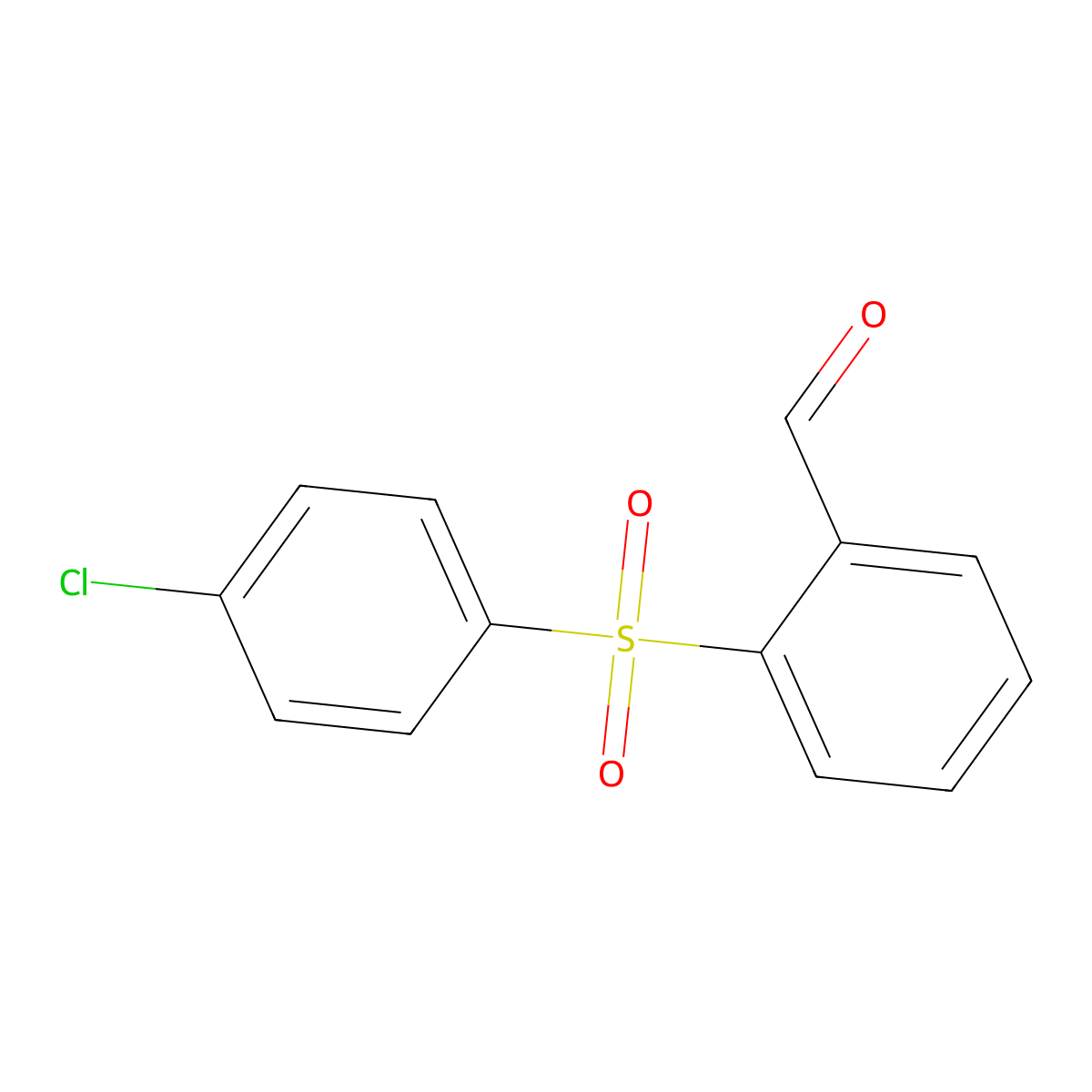 2-[(4-Chlorophenyl)sulfonyl]benzaldehyde molecular structure, CAS 1004293-22-4