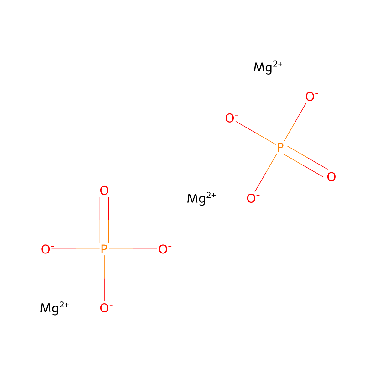 Magnesium Phosphate molecular structure, CAS 10043-83-1