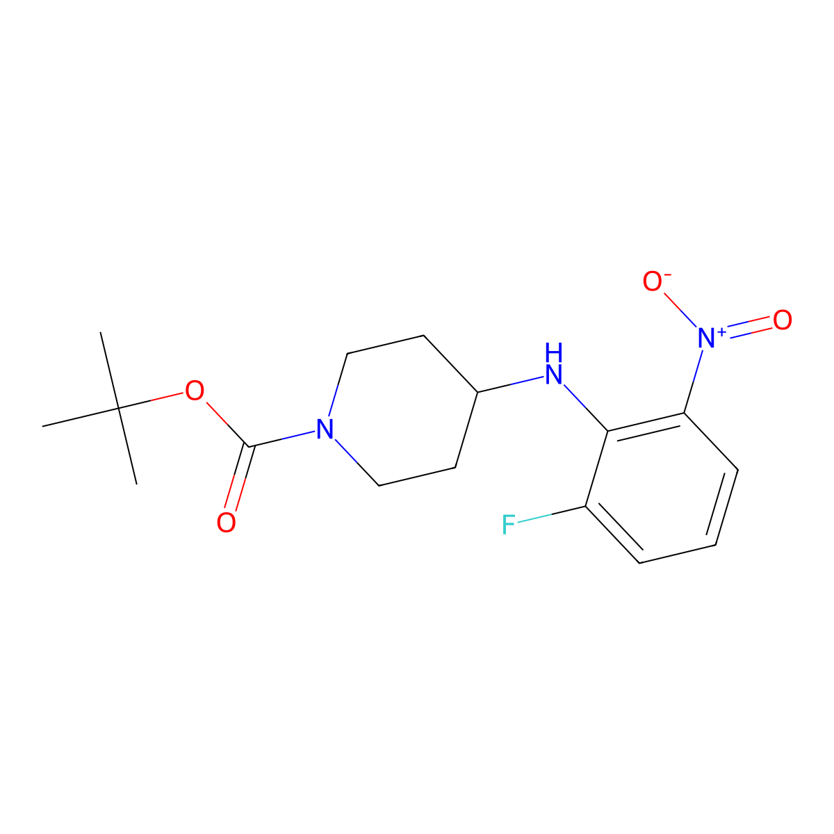 tert-Butyl 4-(2-fluoro-6-nitrophenylamino) piperidine-1-carboxylate molecular structure, CAS 1004304-05-5
