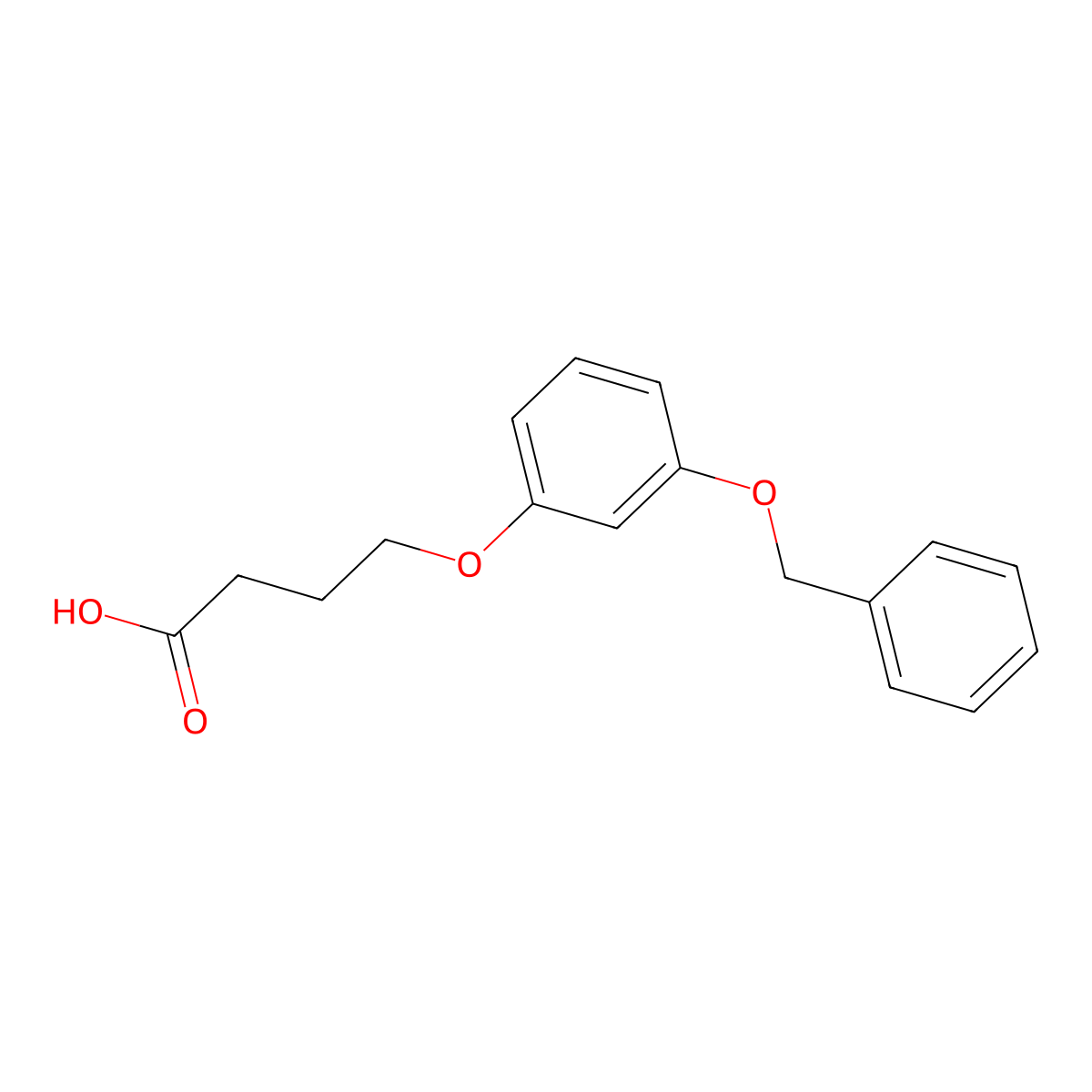 4-(3-(Benzyloxy)phenoxy)butanoic acid molecular structure, CAS 1004305-00-3
