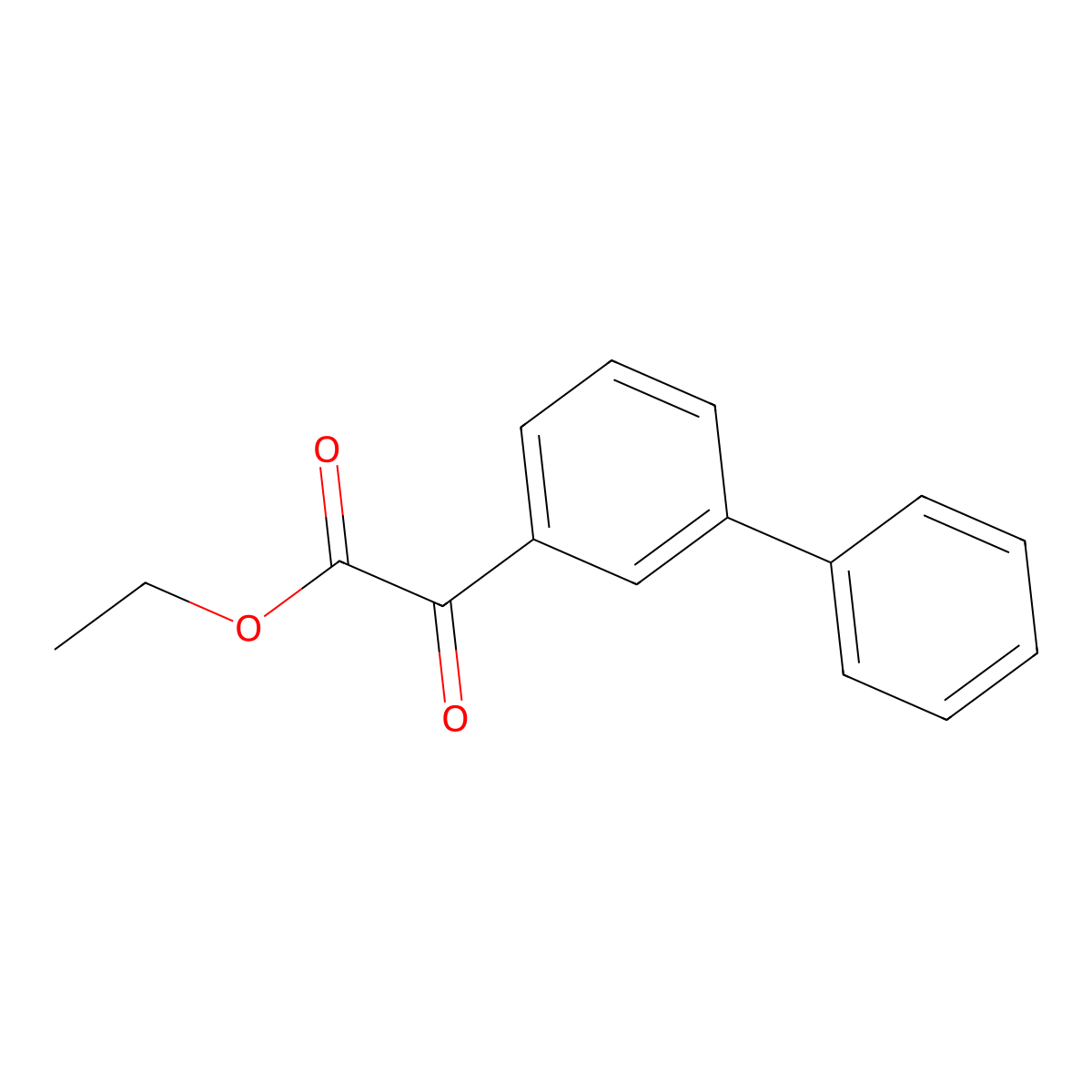 Ethyl 2-([1,1'-biphenyl]-3-yl)-2-oxoacetate molecular structure, CAS 1004305-95-6