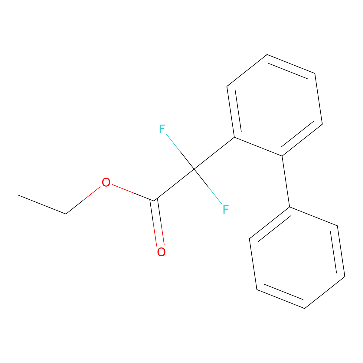 Ethyl 2-([1,1'-biphenyl]-2-yl)-2,2-difluoroacetate molecular structure, CAS 1004305-98-9