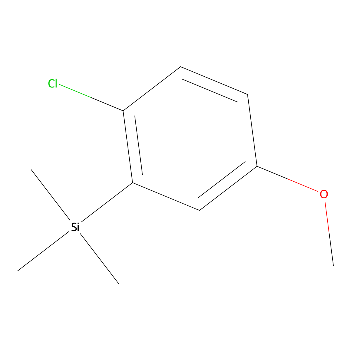 (2-Chloro-5-methoxyphenyl)trimethylsilane molecular structure, CAS 1004322-70-6