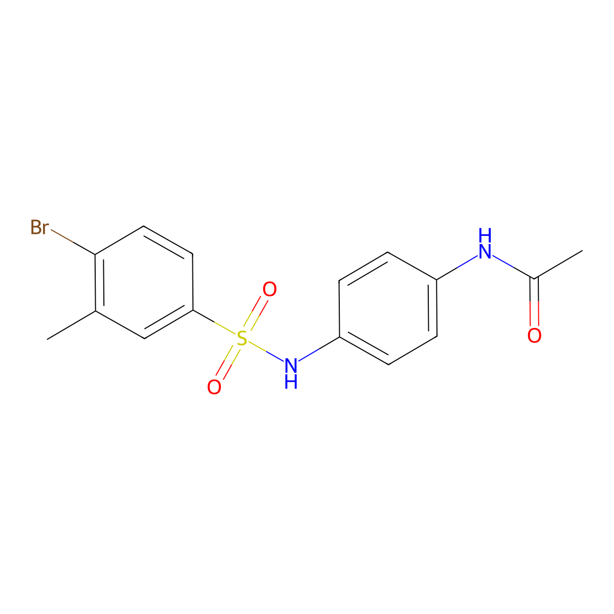 N-[4-[(4-bromo-3-methylphenyl)sulfonylamino]phenyl]acetamide molecular structure, CAS 1004373-42-5