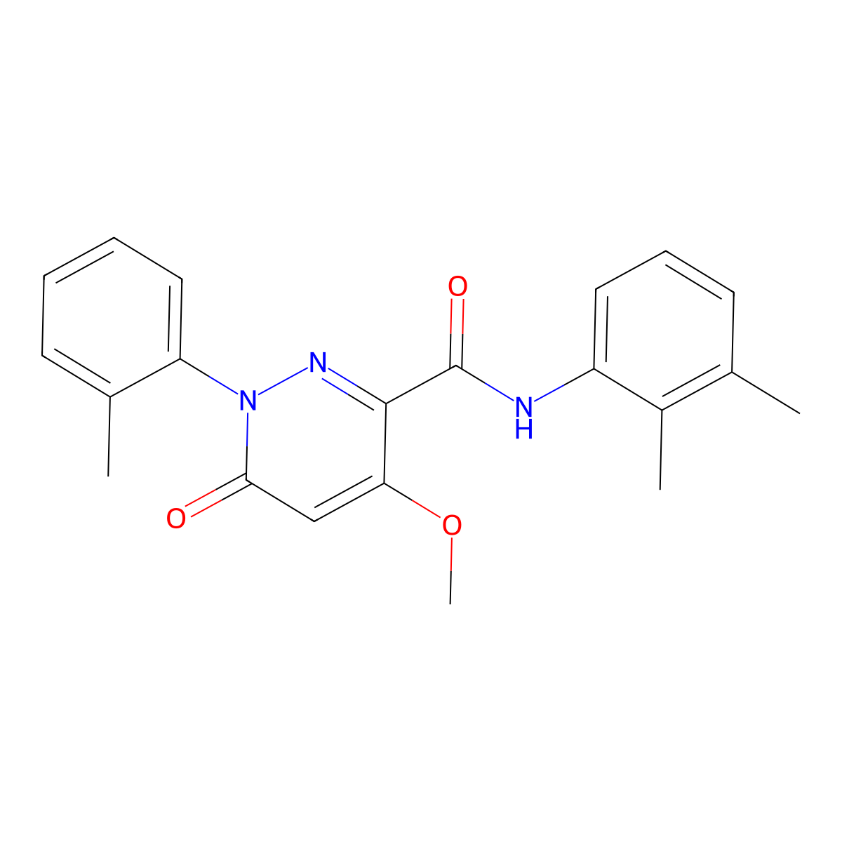 N-(2,3-dimethylphenyl)-4-methoxy-1-(2-methylphenyl)-6-oxo-1,6-dihydropyridazine-3-carboxamide molecular structure, CAS 1004383-90-7
