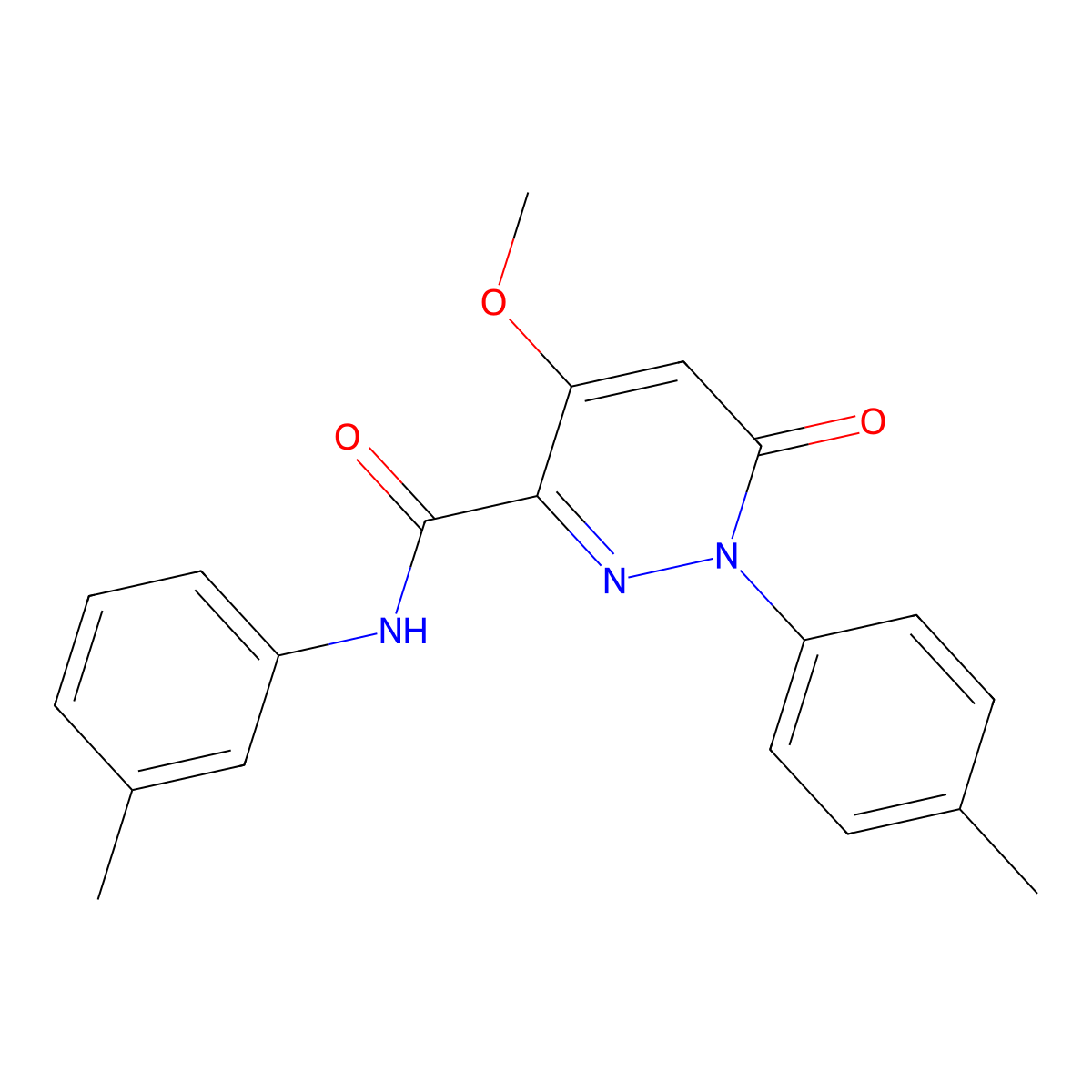 4-methoxy-N-(3-methylphenyl)-1-(4-methylphenyl)-6-oxopyridazine-3-carboxamide molecular structure, CAS 1004384-48-8