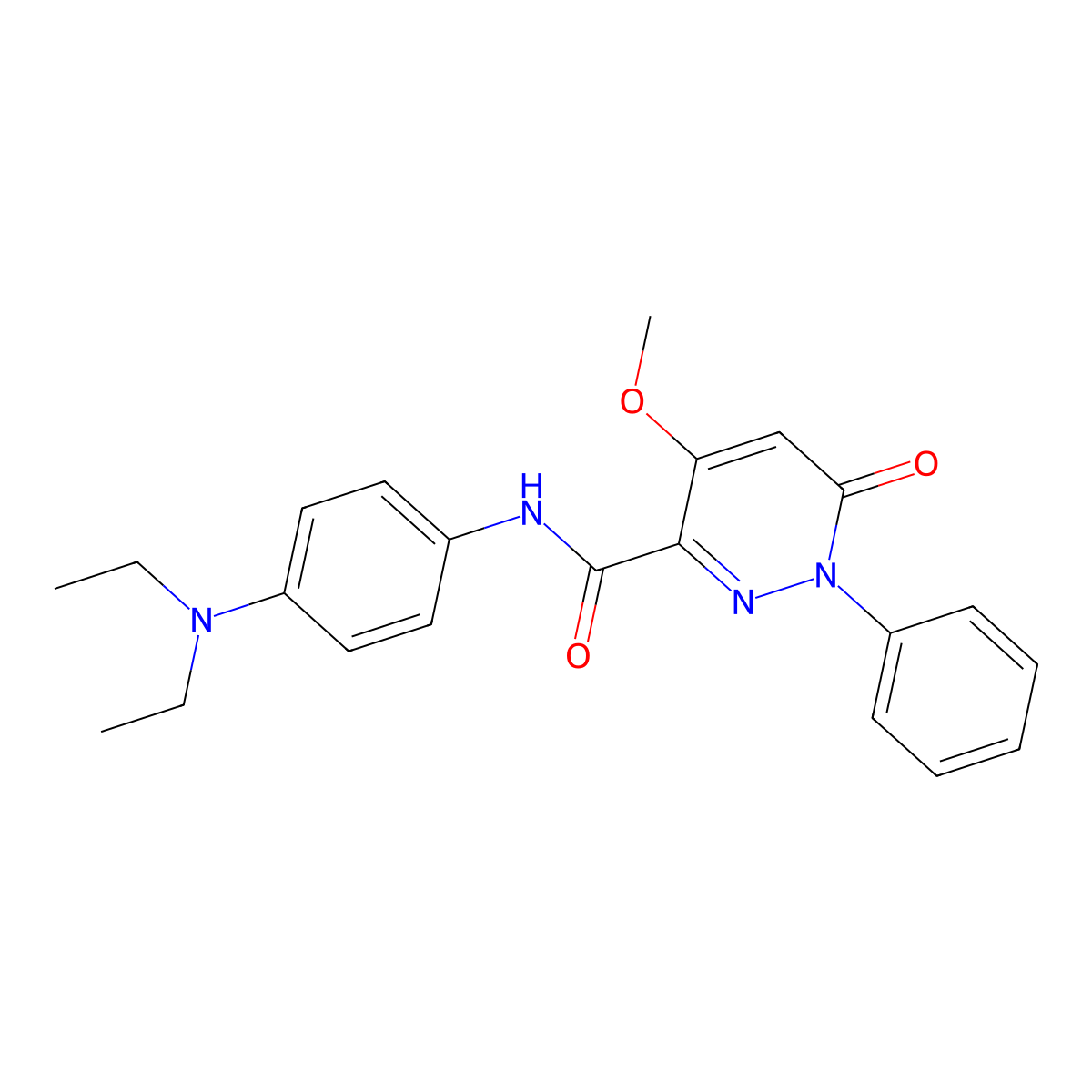 N-[4-(diethylamino)phenyl]-4-methoxy-6-oxo-1-phenyl-1,6-dihydropyridazine-3-carboxamide molecular structure, CAS 1004389-99-4