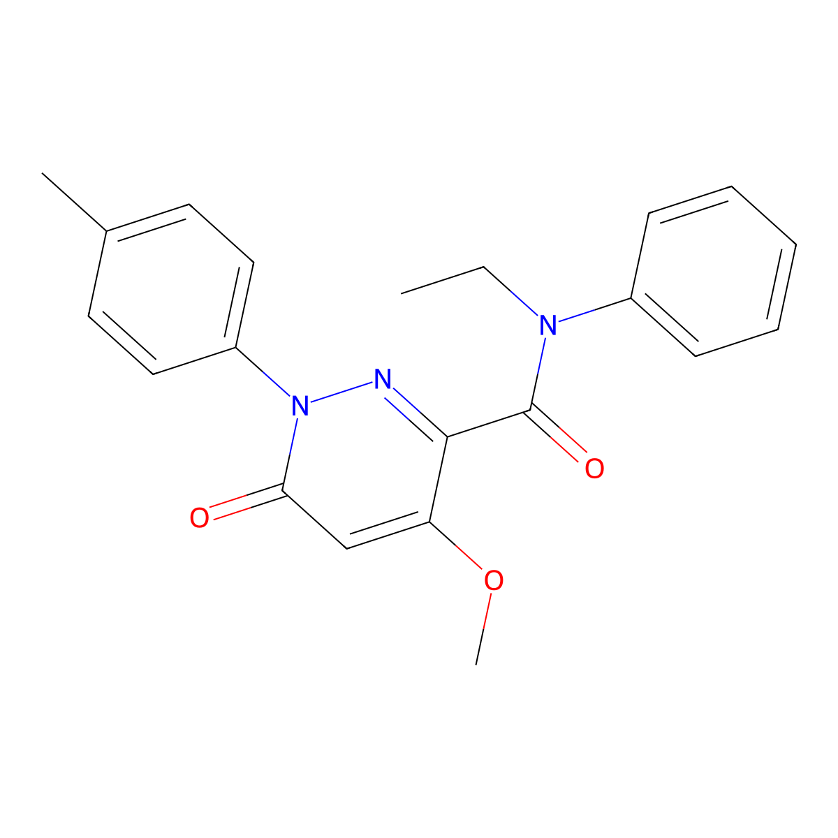 N-ethyl-4-methoxy-1-(4-methylphenyl)-6-oxo-N-phenylpyridazine-3-carboxamide molecular structure, CAS 1004390-91-3