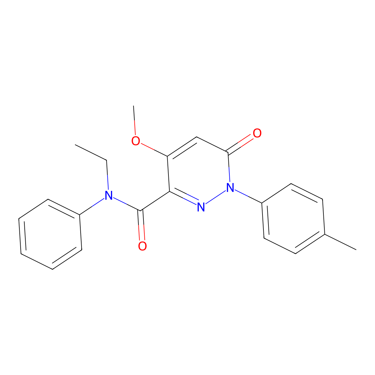 N-ethyl-4-methoxy-1-(4-methylphenyl)-6-oxo-N-phenylpyridazine-3-carboxamide molecular structure, CAS 1004390-91-3
