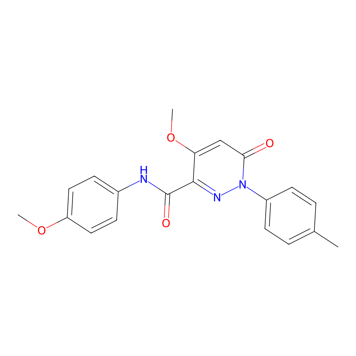 4-methoxy-N-(4-methoxyphenyl)-1-(4-methylphenyl)-6-oxopyridazine-3-carboxamide molecular structure, CAS 1004392-31-7