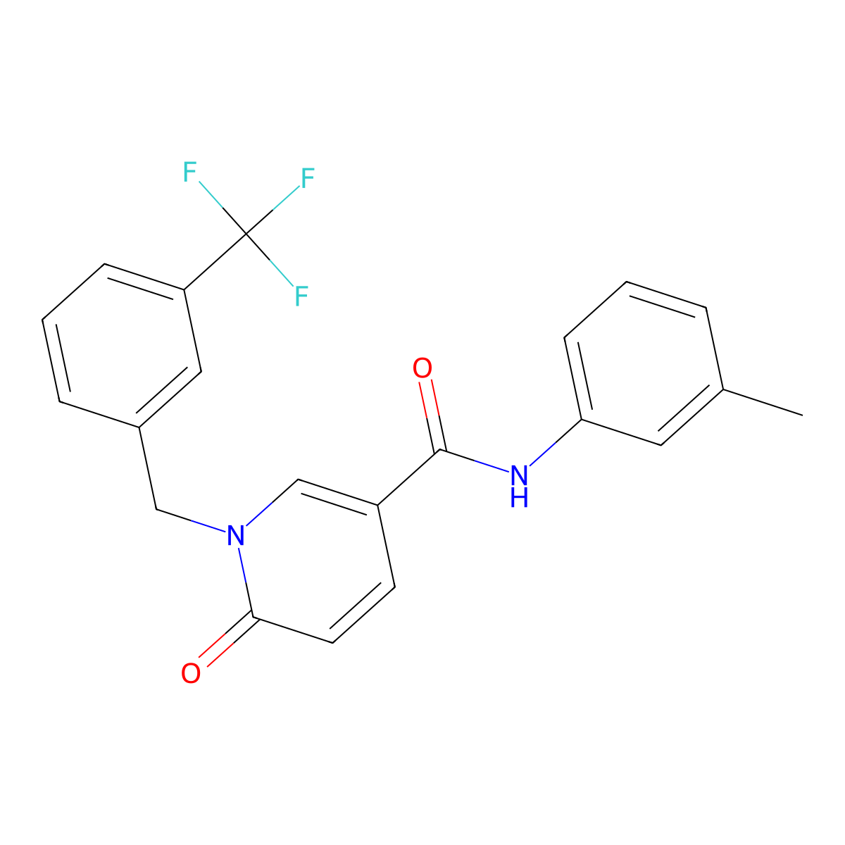 N-(3-methylphenyl)-6-oxo-1-[[3-(trifluoromethyl)phenyl]methyl]pyridine-3-carboxamide molecular structure, CAS 1004393-22-9