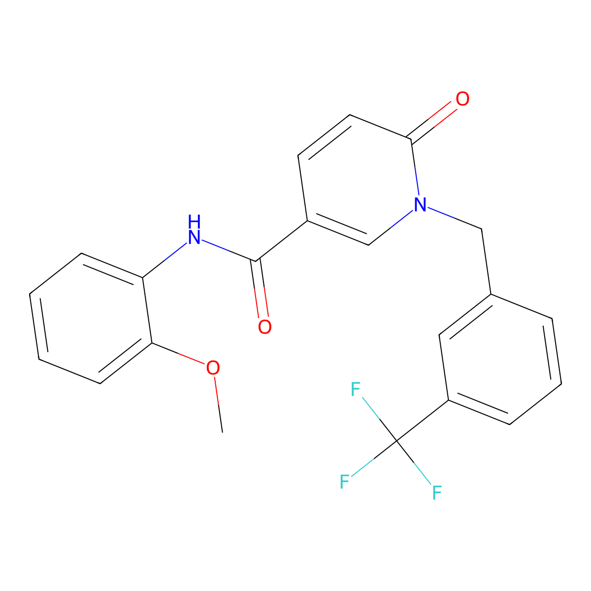N-(2-methoxyphenyl)-6-oxo-1-[[3-(trifluoromethyl)phenyl]methyl]pyridine-3-carboxamide molecular structure, CAS 1004393-32-1