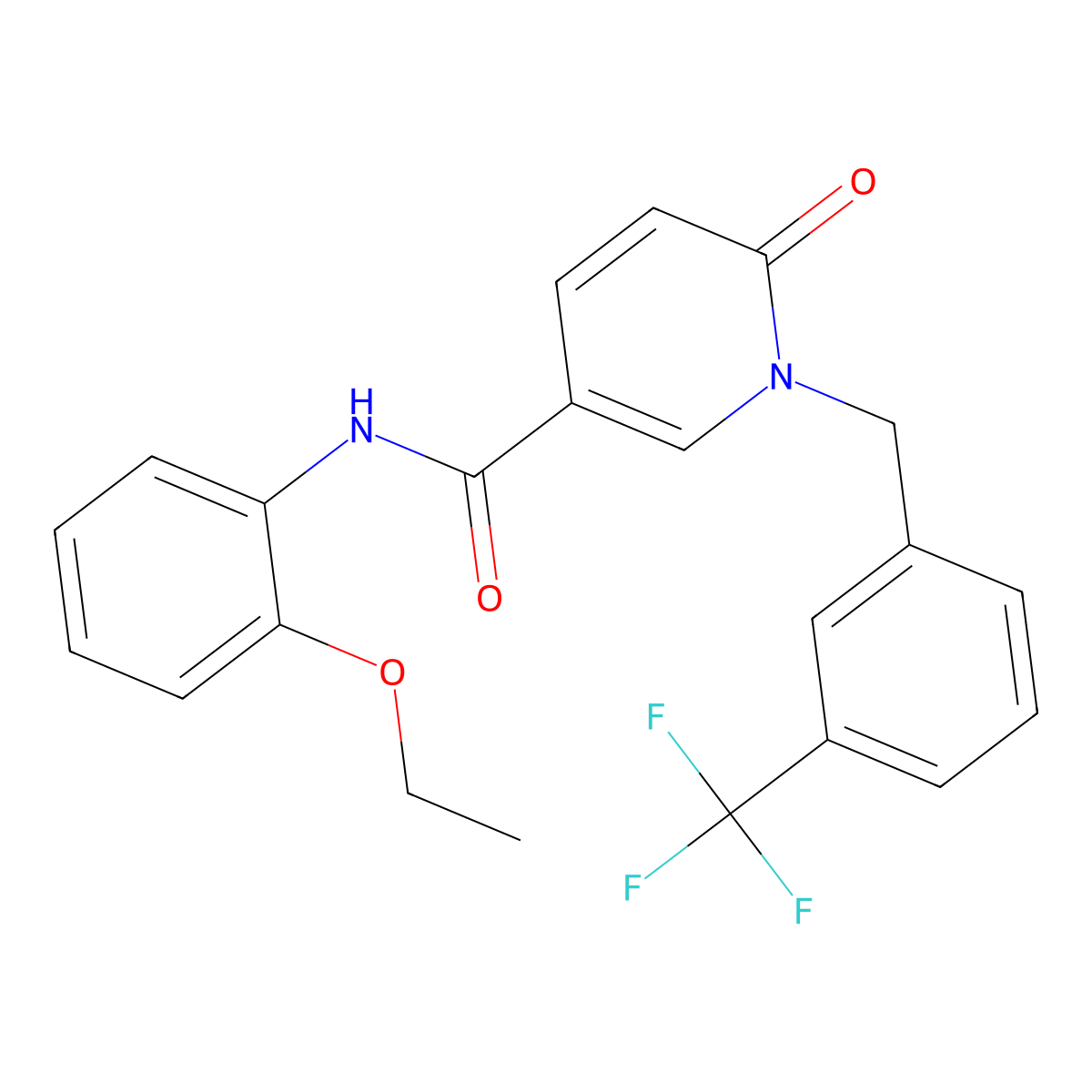 N-(2-ethoxyphenyl)-6-oxo-1-[[3-(trifluoromethyl)phenyl]methyl]pyridine-3-carboxamide molecular structure, CAS 1004393-37-6