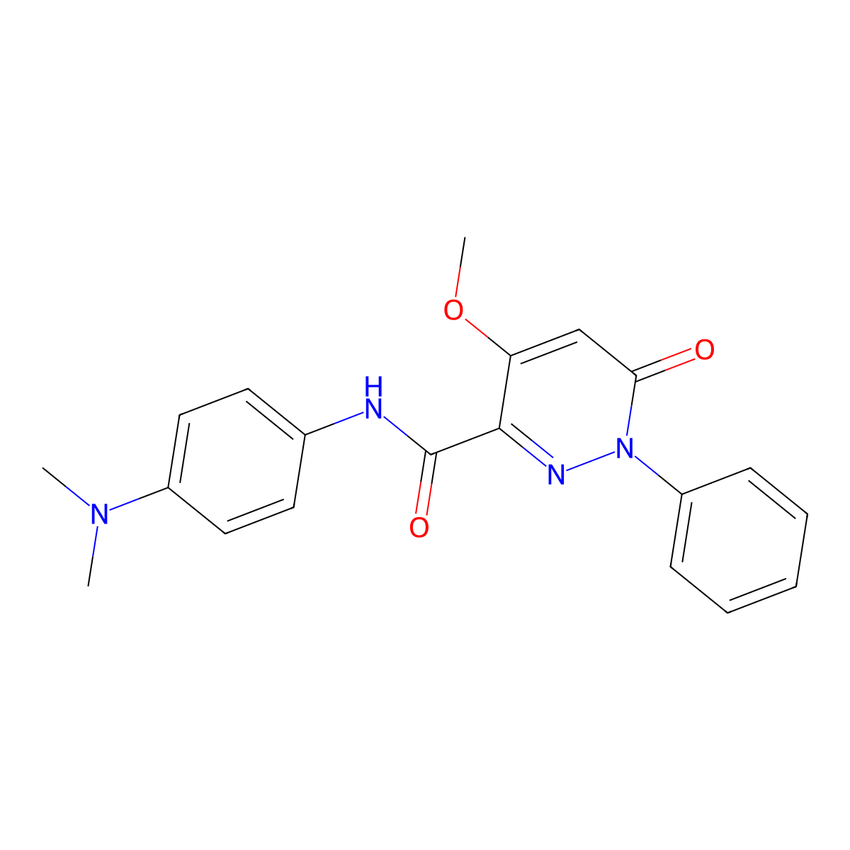 N-[4-(dimethylamino)phenyl]-4-methoxy-6-oxo-1-phenyl-1,6-dihydropyridazine-3-carboxamide molecular structure, CAS 1004393-76-3
