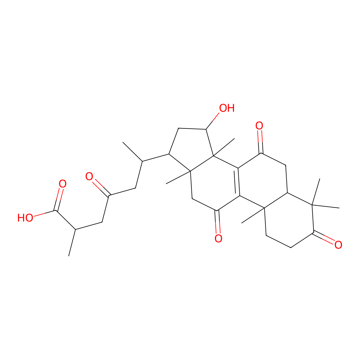Ganoderic Acid J molecular structure, CAS 100440-26-4