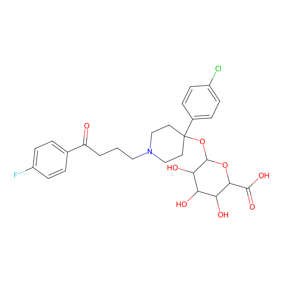 Haloperidol glucuronide molecular structure, CAS 100442-88-4