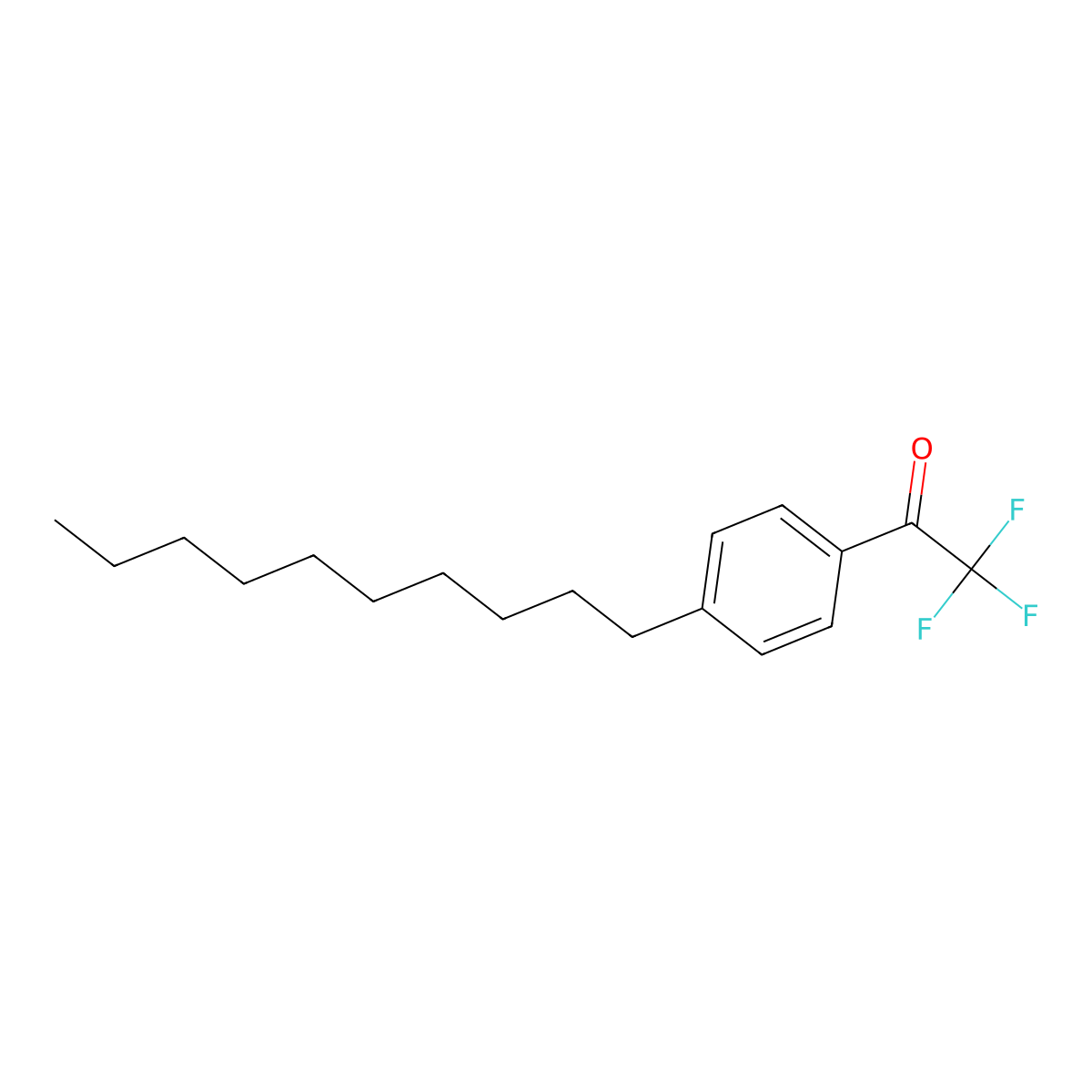 p-Decyl-alpha,alpha,alpha-trifluoroacetophenone molecular structure, CAS 100444-41-5