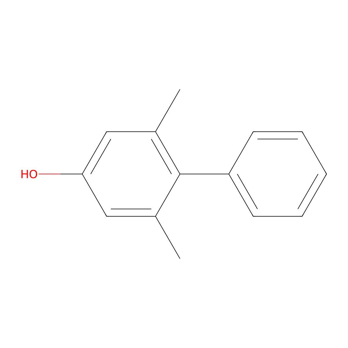 2,6-Dimethylbiphenyl-4-ol molecular structure, CAS 100444-43-7